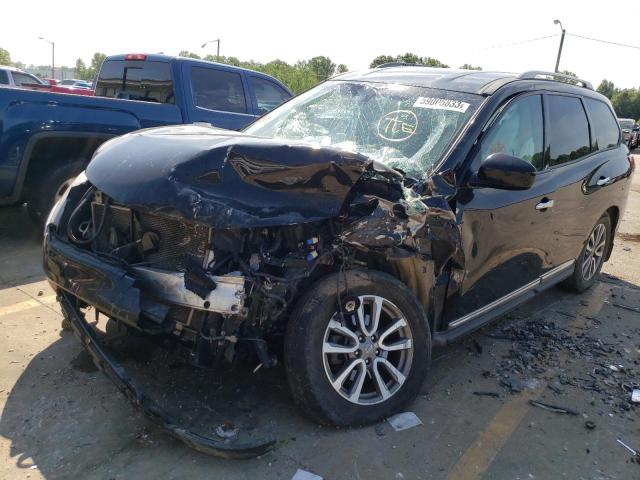 5N1AR2MM3DC613085 - 2013 NISSAN PATHFINDER S BLACK photo 1