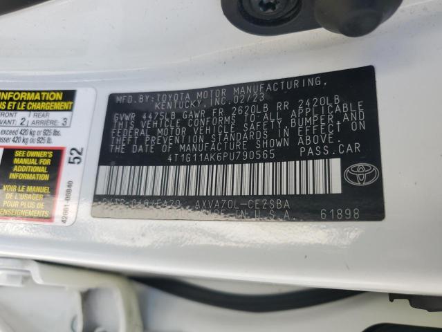 4T1G11AK6PU790565 - 2023 TOYOTA CAMRY SE NIGHT SHADE WHITE photo 12