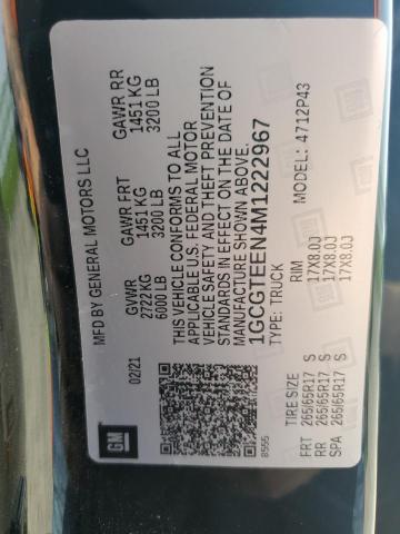 1GCGTEEN4M1222967 - 2021 CHEVROLET COLORADO ZR2 BLACK photo 12