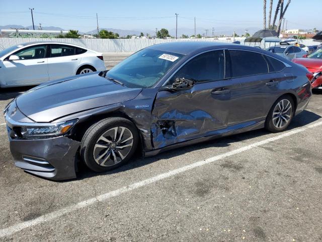 1HGCV3F15LA010281 - 2020 HONDA ACCORD HYBRID CHARCOAL photo 1