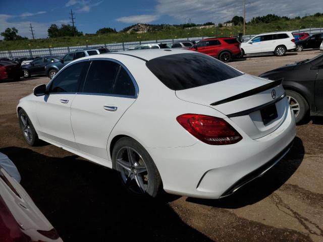 55SWF6GB0FU017327 - 2015 MERCEDES-BENZ C 400 4MATIC WHITE photo 2