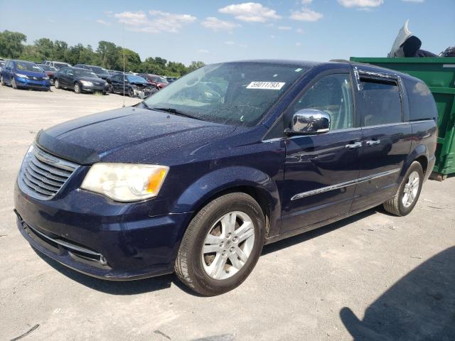 2C4RC1CG3CR266670 - 2012 CHRYSLER TOWN & COU TOURING L BLUE photo 1