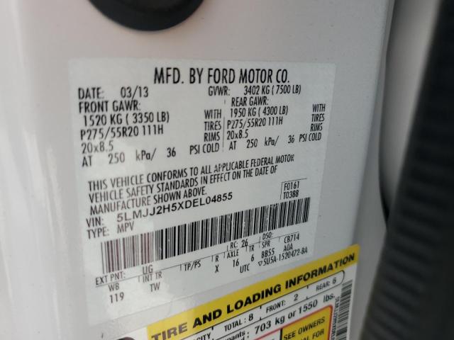 5LMJJ2H5XDEL04855 - 2013 LINCOLN NAVIGATOR WHITE photo 13