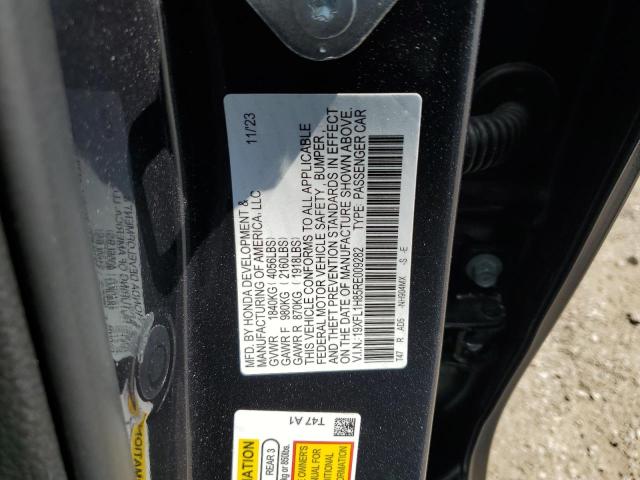 19XFL1H85RE009282 - 2024 HONDA CIVIC SPORT TOURING GRAY photo 12