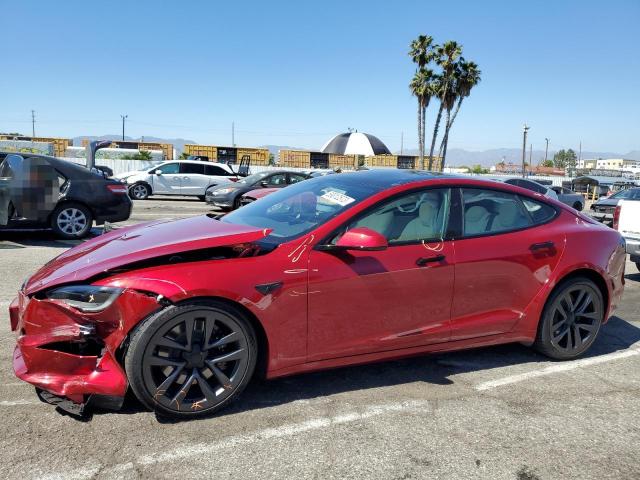 5YJSA1E58PF511032 - 2023 TESLA MODEL S RED photo 1