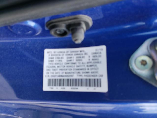 2HGFC4B86KH302307 - 2019 HONDA CIVIC SPORT 蓝色 照片 12