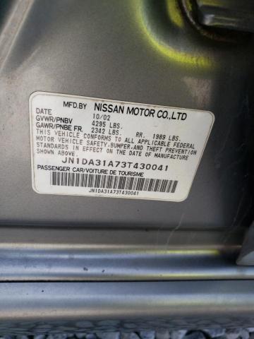 JN1DA31A73T430041 - 2003 NISSAN MAXIMA GLE GRAY photo 12