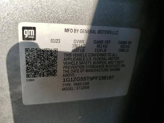 1G1ZG5ST5PF159197 - 2023 CHEVROLET MALIBU RS Argent photo 13