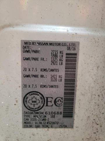 5N1DR2MM3HC610688 - 2017 NISSAN PATHFINDER S WHITE photo 13