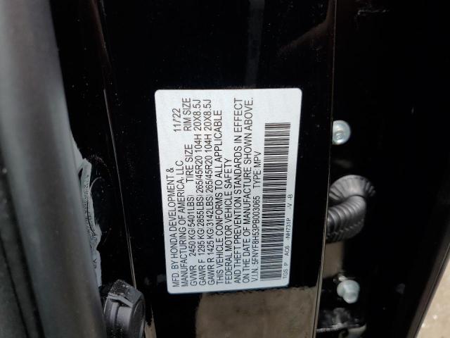 5FNYF8H53PB003065 - 2023 HONDA PASSPORT EXL 黑色 照片 13