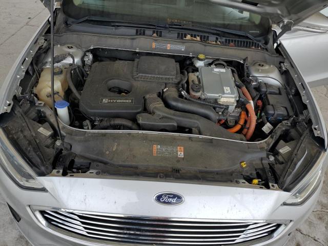 3FA6P0MU3KR124128 - 2019 FORD FUSION SEL SILVER photo 11