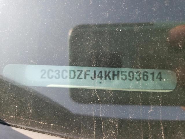 2C3CDZFJ4KH593614 - 2019 DODGE CHALLENGER R/T SCAT PACK GRAY photo 12