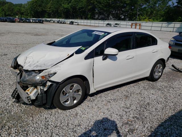 2HGFB2F57EH519229 - 2014 HONDA CIVIC LX WHITE photo 1