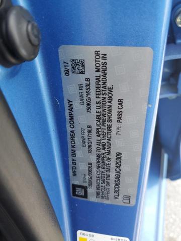 KL8CD6SA9JC420309 - 2018 CHEVROLET SPARK 1LT 蓝色 照片 12