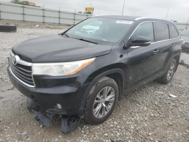 5TDJKRFH7ES018256 - 2014 TOYOTA HIGHLANDER XLE BLACK photo 1