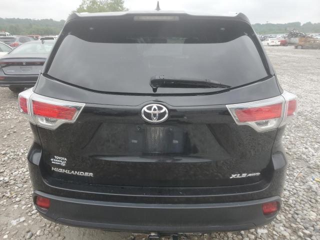 5TDJKRFH7ES018256 - 2014 TOYOTA HIGHLANDER XLE BLACK photo 6