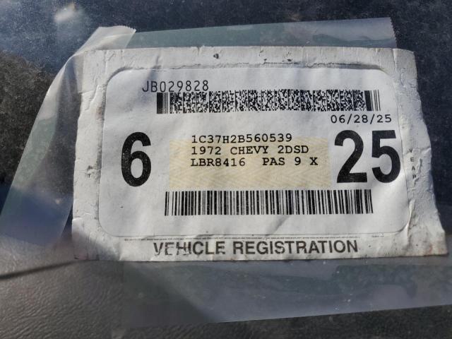 1C37H2B560539 - 1972 CHEVROLET CHEVELLE 勃艮第红 照片 12