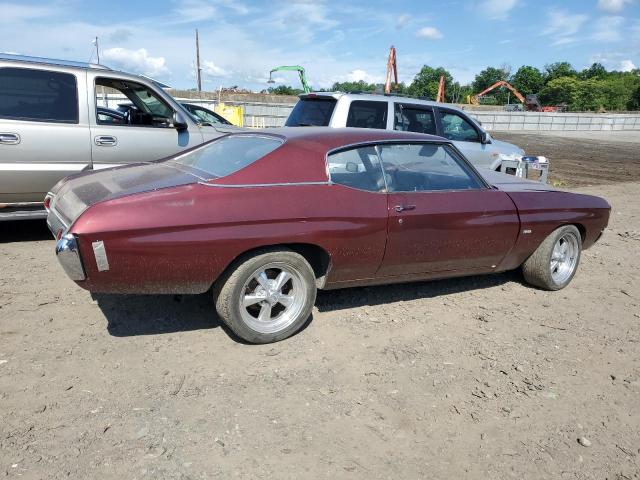 1C37H2B560539 - 1972 CHEVROLET CHEVELLE 勃艮第红 照片 3