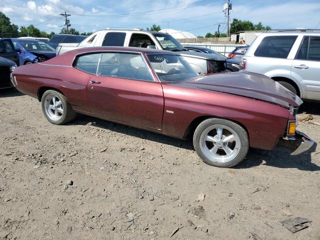 1C37H2B560539 - 1972 CHEVROLET CHEVELLE 勃艮第红 照片 4