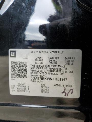 5GAERBKW5JJ161367 - 2018 BUICK ENCLAVE ESSENCE შავი ფოტო 14