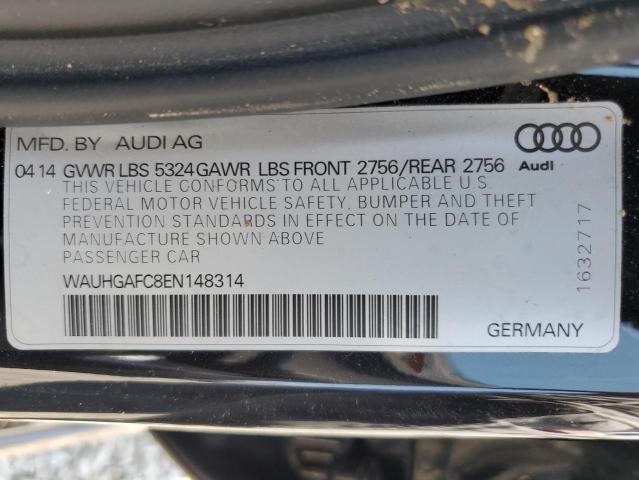 WAUHGAFC8EN148314 - 2014 AUDI A6 PRESTIGE შავი ფოტო 12