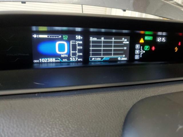 JTDKARFP2H3053419 - 2017 TOYOTA PRIUS PRIM ნაცრისფერი ფოტო 9