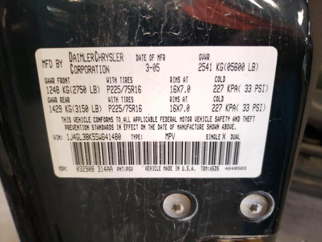 1J4GL38K55W641480 - 2005 JEEP LIBERTY RENEGADE 绿色 照片 13