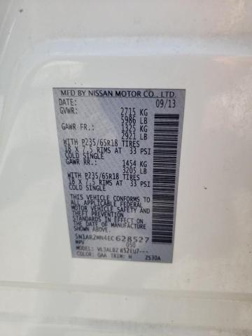 5N1AR2MN4EC628527 - 2014 NISSAN PATHFINDER S WHITE photo 14