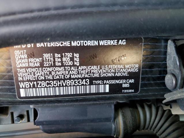 WBY1Z8C35HV893343 - 2017 BMW I3 REX BLACK photo 12