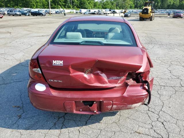 2G4WC562651346875 - 2005 BUICK LACROSSE CX RED photo 6