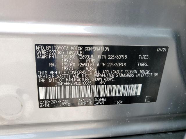 JTME6RFV5MJ010065 - 2021 TOYOTA RAV4 XSE SILVER photo 13