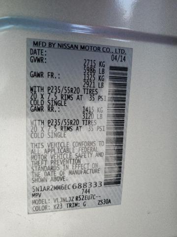 5N1AR2MM6EC688333 - 2014 NISSAN PATHFINDER S SILVER photo 12