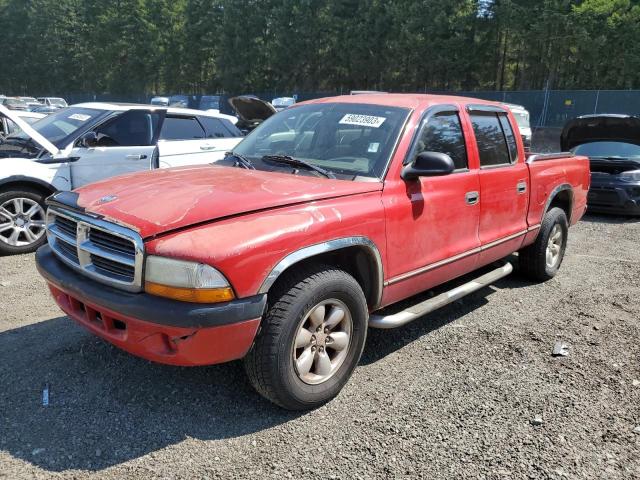 1D7HL38KX4S715224 - 2004 DODGE DAKOTA QUAD SPORT RED photo 1