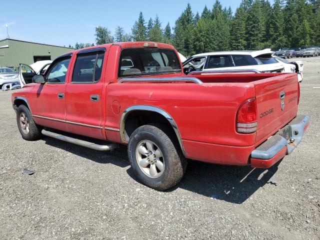 1D7HL38KX4S715224 - 2004 DODGE DAKOTA QUAD SPORT RED photo 2