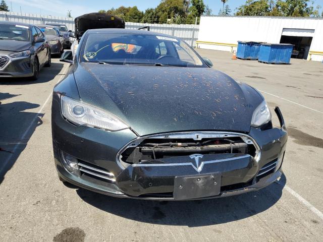 5YJSA1H16EFP54084 - 2014 TESLA MODEL S მწვანე ფოტო 5