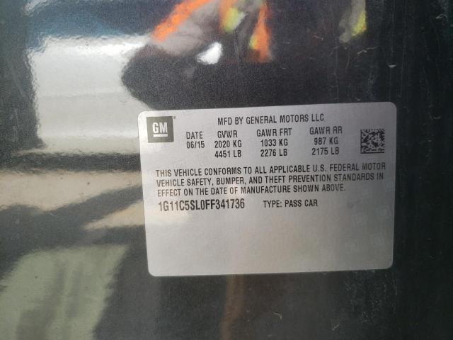 1G11C5SL0FF341736 - 2015 CHEVROLET MALIBU 1LT 石墨色 照片 12