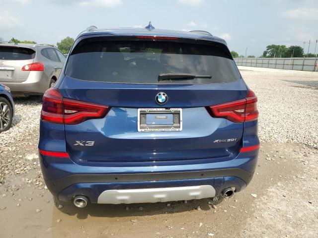 5UXTY5C07L9D67638 - 2020 BMW X3 XDRIVE30I BLUE photo 6