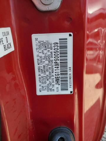 JHMEG1149PS005039 - 1993 HONDA CIVIC DEL SOL S RED photo 12