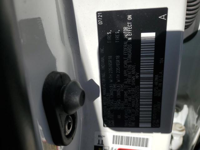 5TDHZRBH4MS552555 - 2021 TOYOTA HIGHLANDER XLE WHITE photo 12