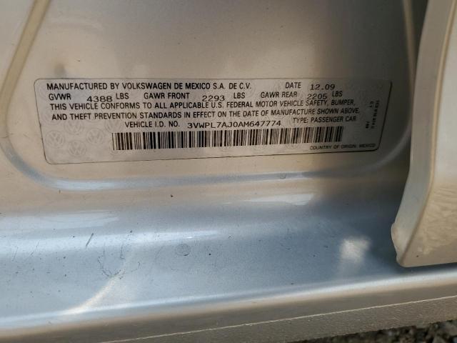 3VWPL7AJ0AM647774 - 2010 VOLKSWAGEN JETTA TDI 银色 照片 13