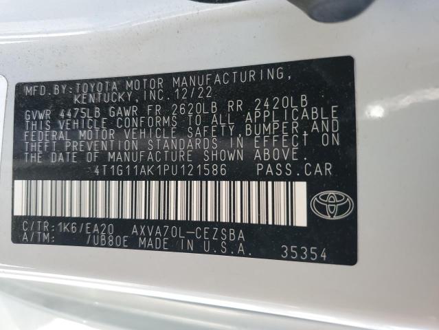 4T1G11AK1PU121586 - 2023 TOYOTA CAMRY SE NIGHT SHADE GRAY photo 12