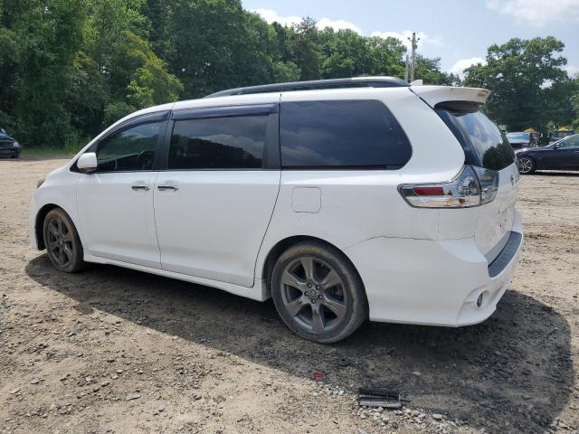 5TDXZ3DC6KS975466 - 2019 TOYOTA SIENNA SE WHITE photo 2