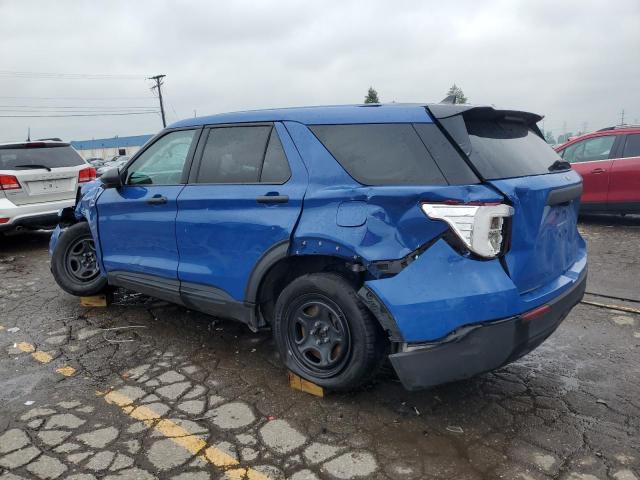 1FM5K8AW6MNA19111 - 2021 FORD EXPLORER POLICE INTERCEPTOR BLUE photo 2