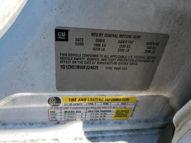 1G1ZH57B99F224925 - 2009 CHEVROLET MALIBU 1LT თეთრი ფოტო 13