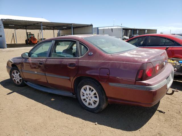 2G1WF55E129108123 - 2001 CHEVROLET IMPALA BURGUNDY photo 2