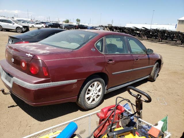 2G1WF55E129108123 - 2001 CHEVROLET IMPALA BURGUNDY photo 3