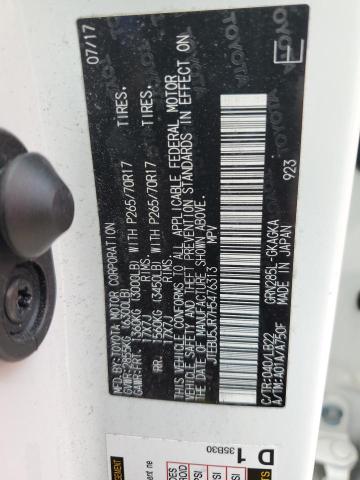 JTEBU5JR7H5476313 - 2017 TOYOTA 4RUNNER SR5/SR5 PREMIUM 白色 照片 12