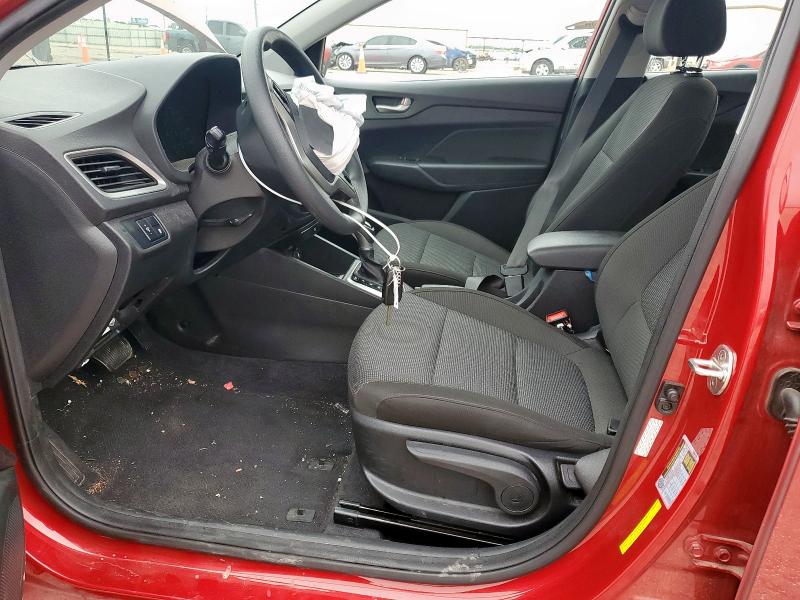 3KPC24A62NE160543 - 2022 HYUNDAI ACCENT SE RED photo 7
