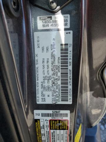 5TFSZ5AN3GX022193 - 2016 TOYOTA TACOMA ACCESS CAB გრაფიტი ფოტო 13