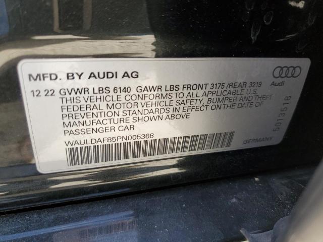 WAULDAF85PN005368 - 2023 AUDI A8 L BLACK photo 12